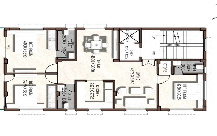 3 BHK Flats for Sale in New Town Kolkata-CT10733-Fl1554